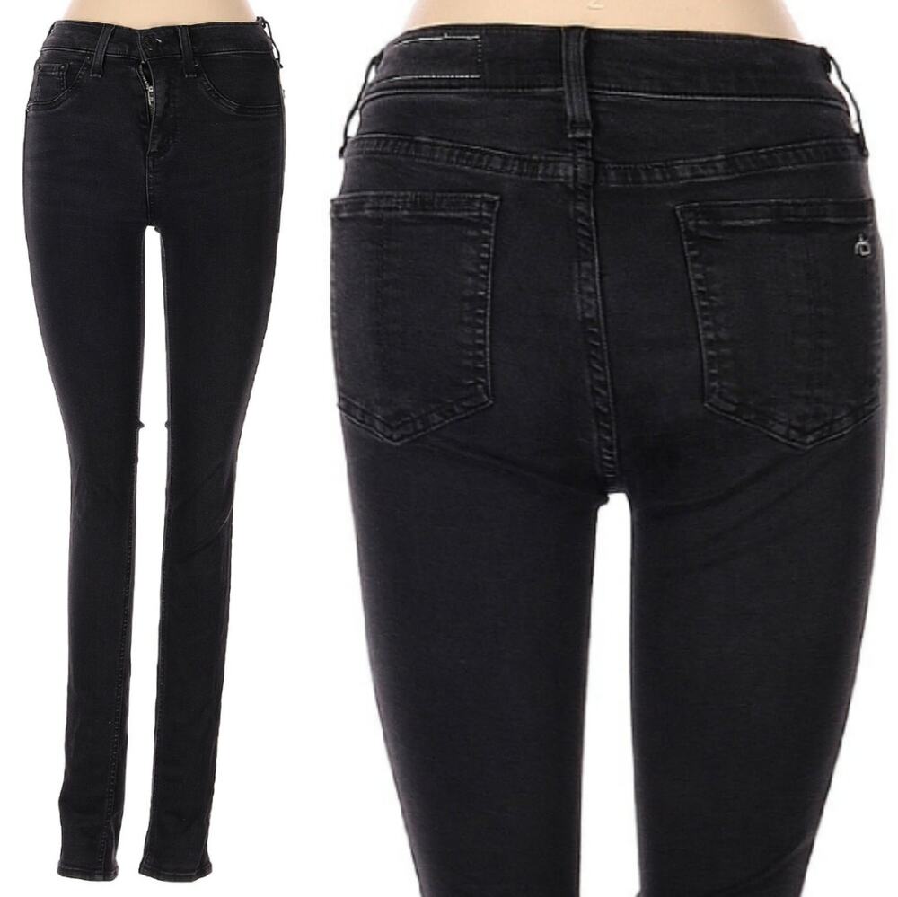 Rag & Bone Size 25 Black Skinny Jeans